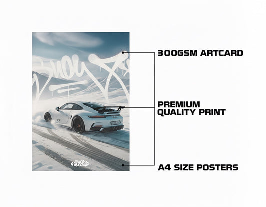 Premium Car Posters - 6Pcs