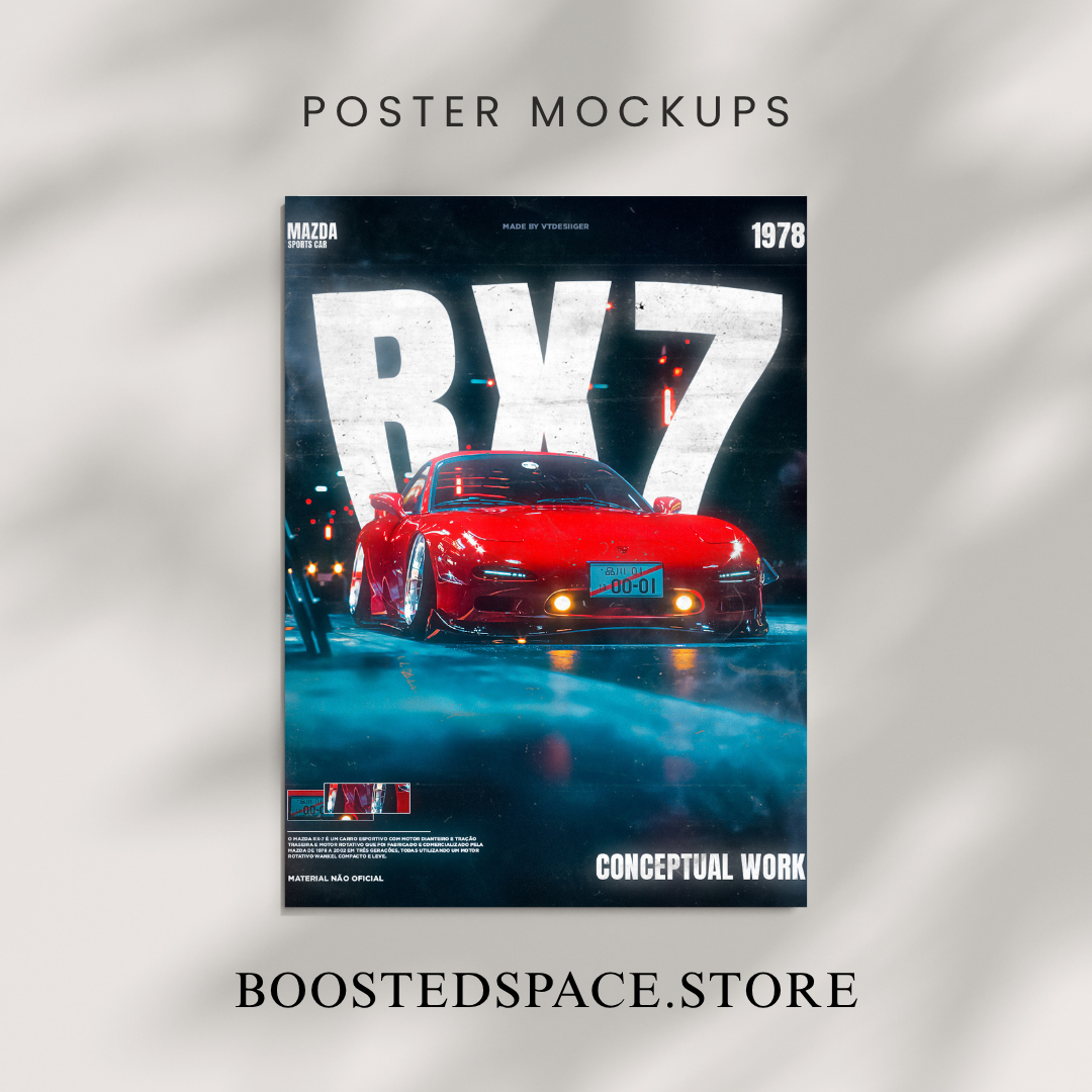 Premium Car Posters - 6Pcs